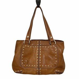 Michael Kors Astor Distressed Studded Satchel Tote